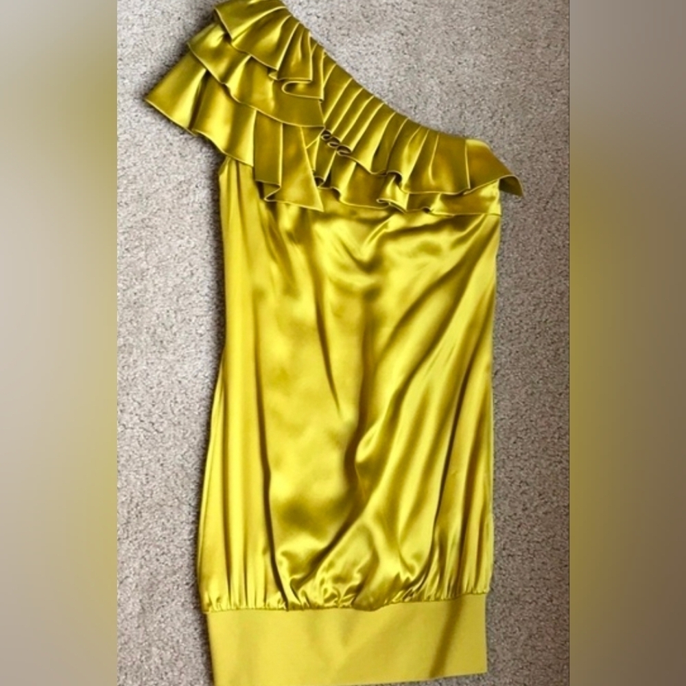 Ted Baker Mustard Silk Dress
